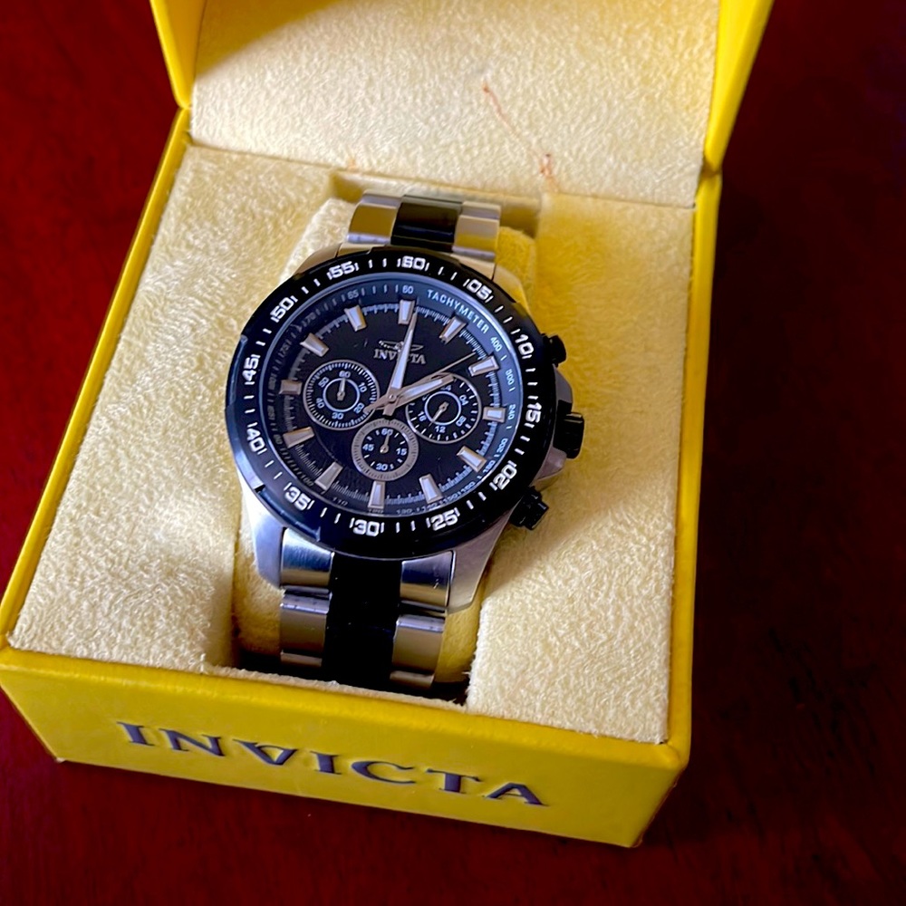 Invicta Speedway Men’s Watch - 50mm, Black Silver 22784